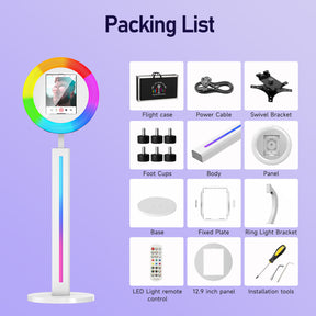 2023 Portable Ipad Photo Booth With Color Ring Led Light